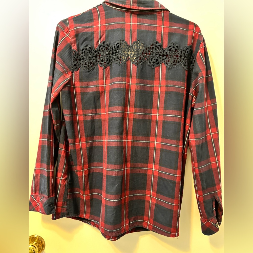 ENC Red and Blue Plaid Button Down Shirt